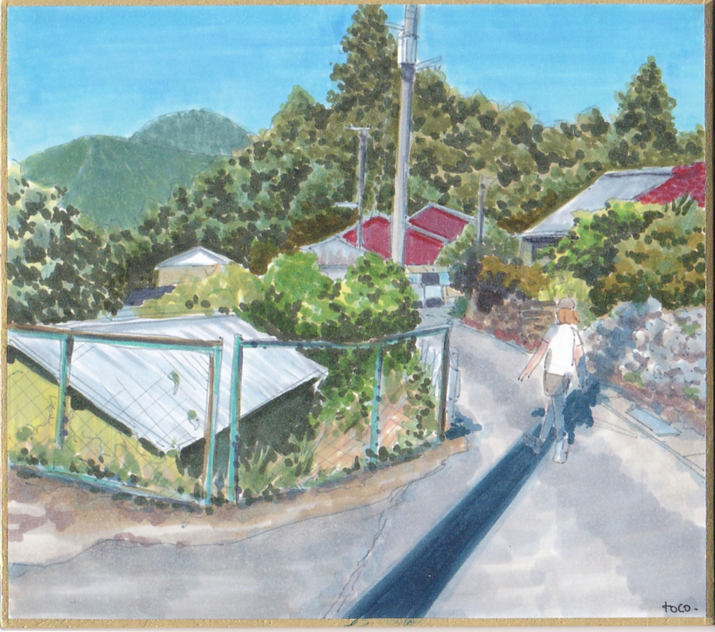 【ミニ色紙】夏のおわり