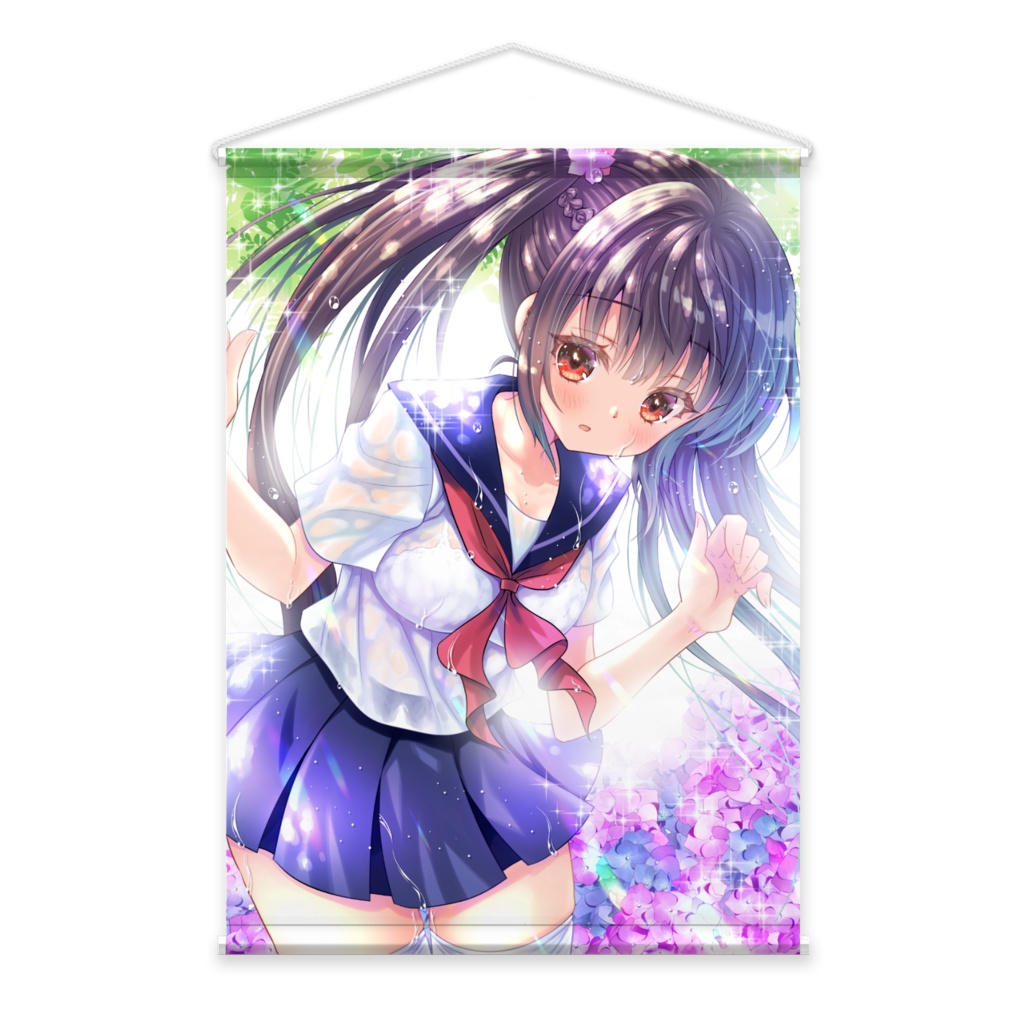 オリジナルセーラー服水濡れverあじさいの季節