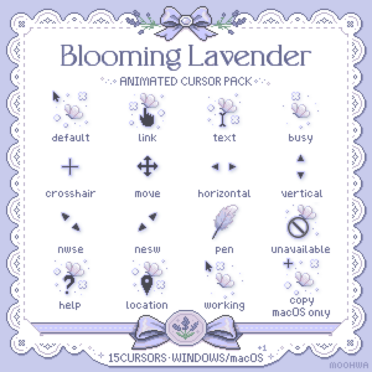 【Windows版】Blooming Lavender｜動くマウスカーソル