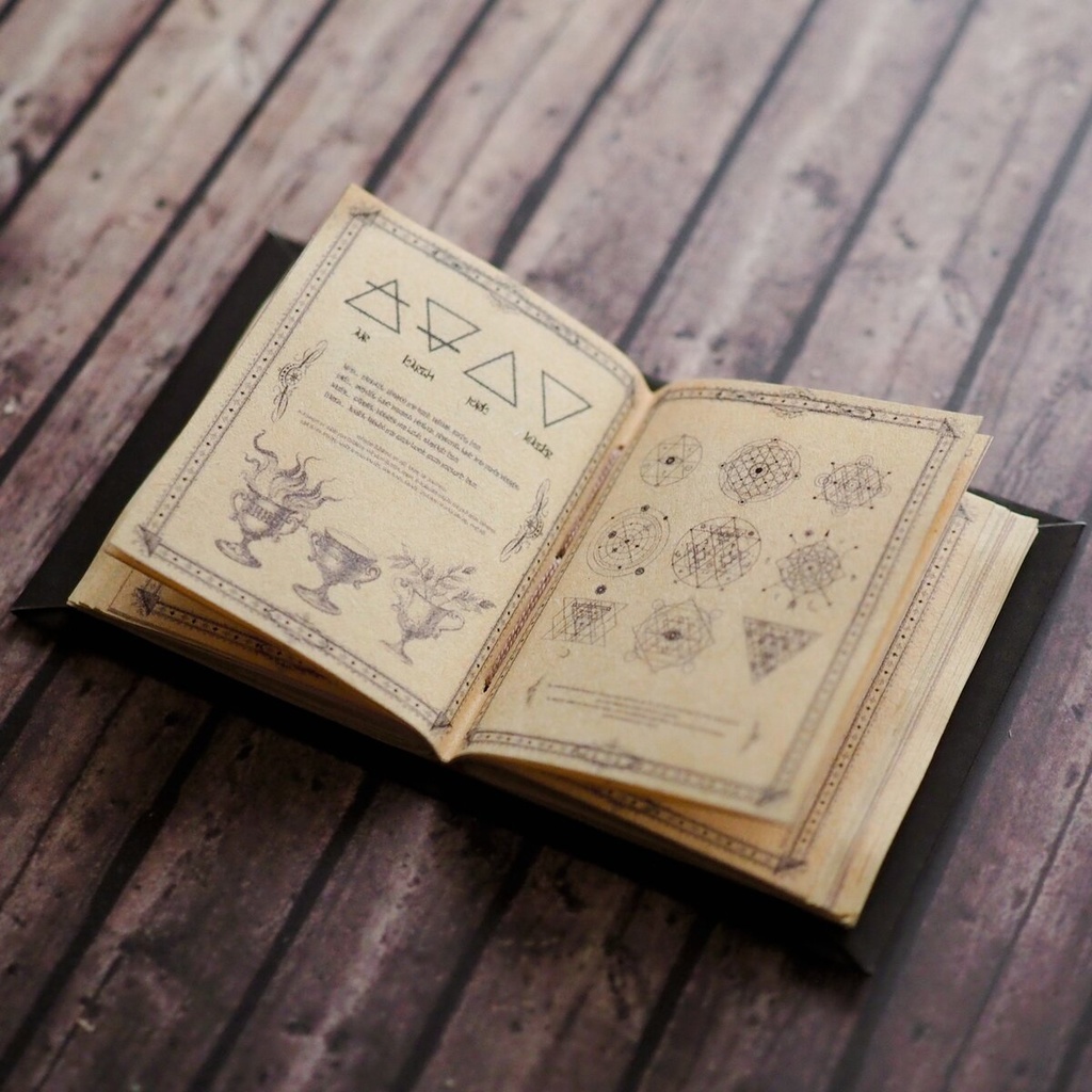 開き豆本「大魔女の教え」