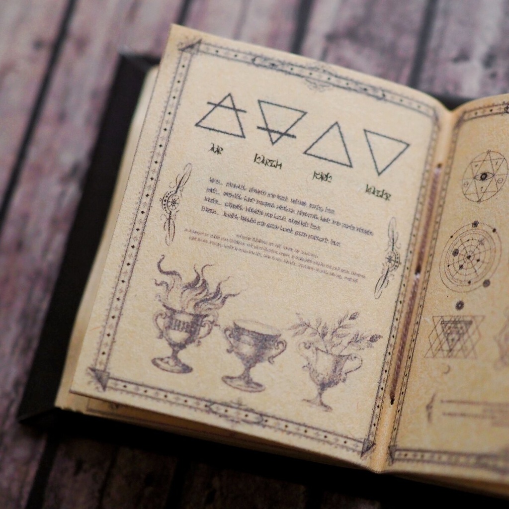 開き豆本「大魔女の教え」