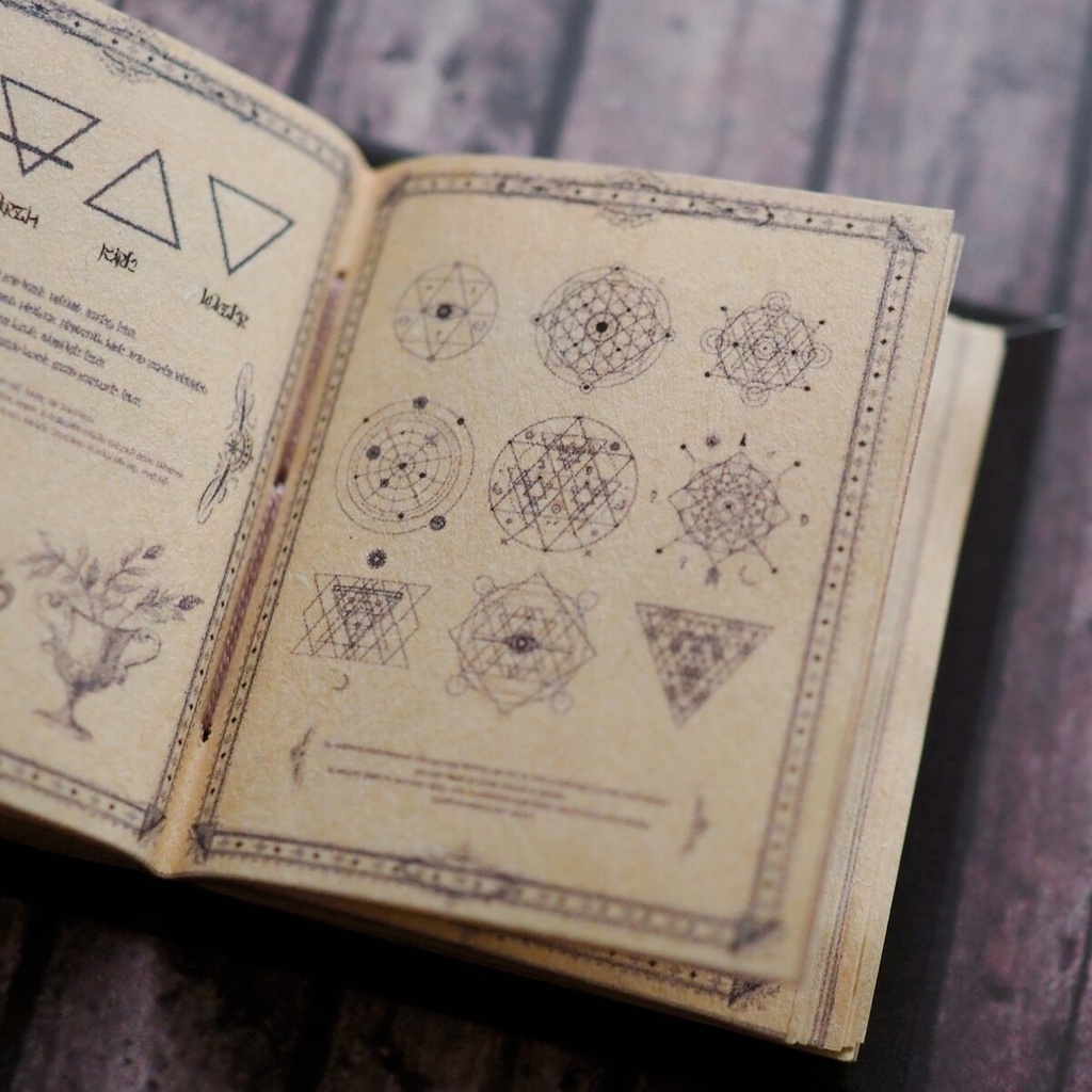 開き豆本「大魔女の教え」