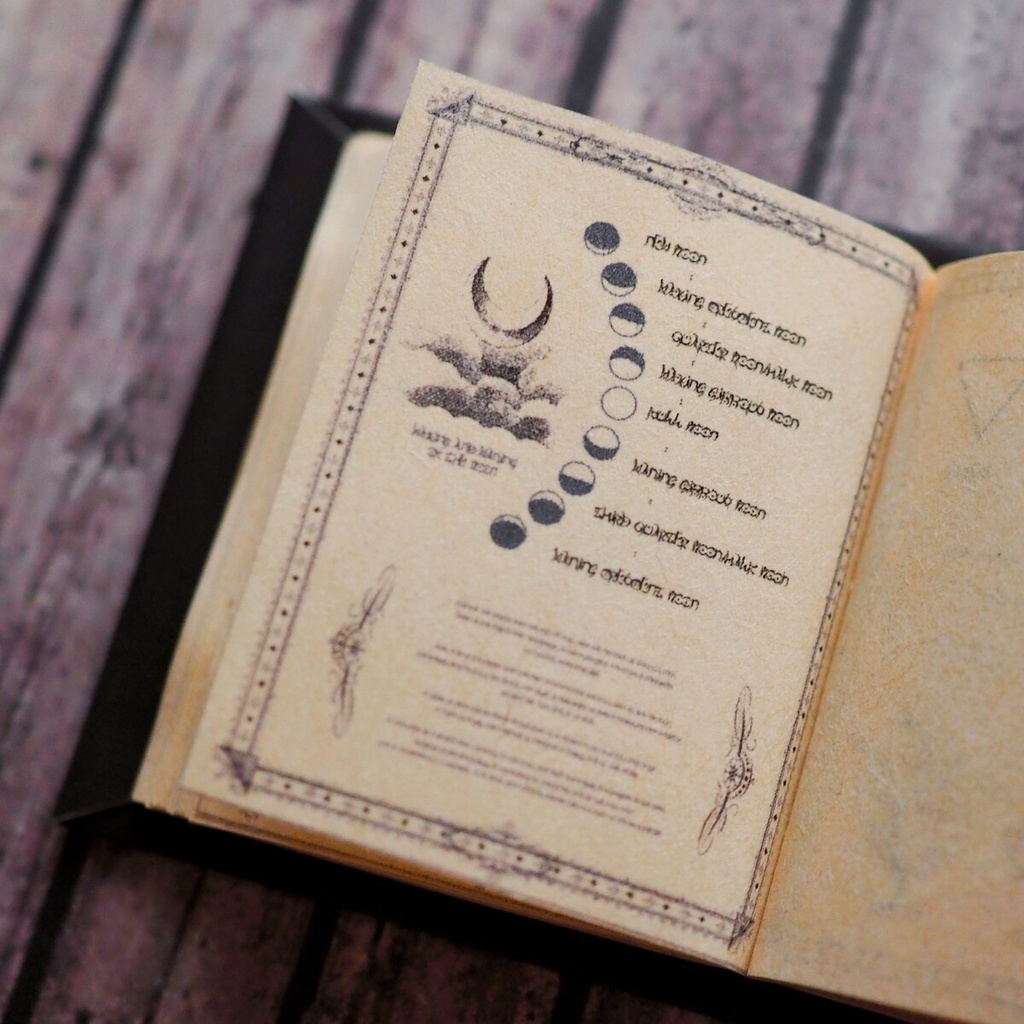 開き豆本「大魔女の教え」