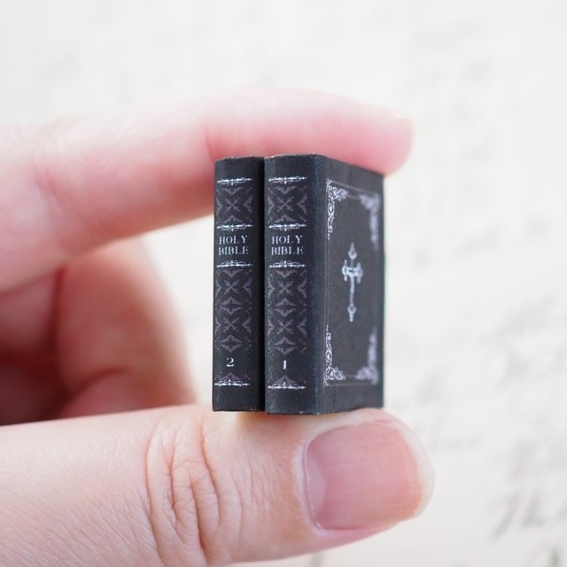 豆本 「聖書」 2冊セット（挿絵入り）