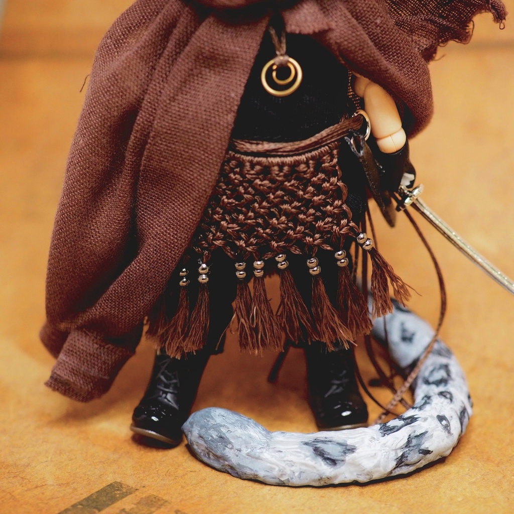 旅人の服(ブラウン)1/12ドールサイズ