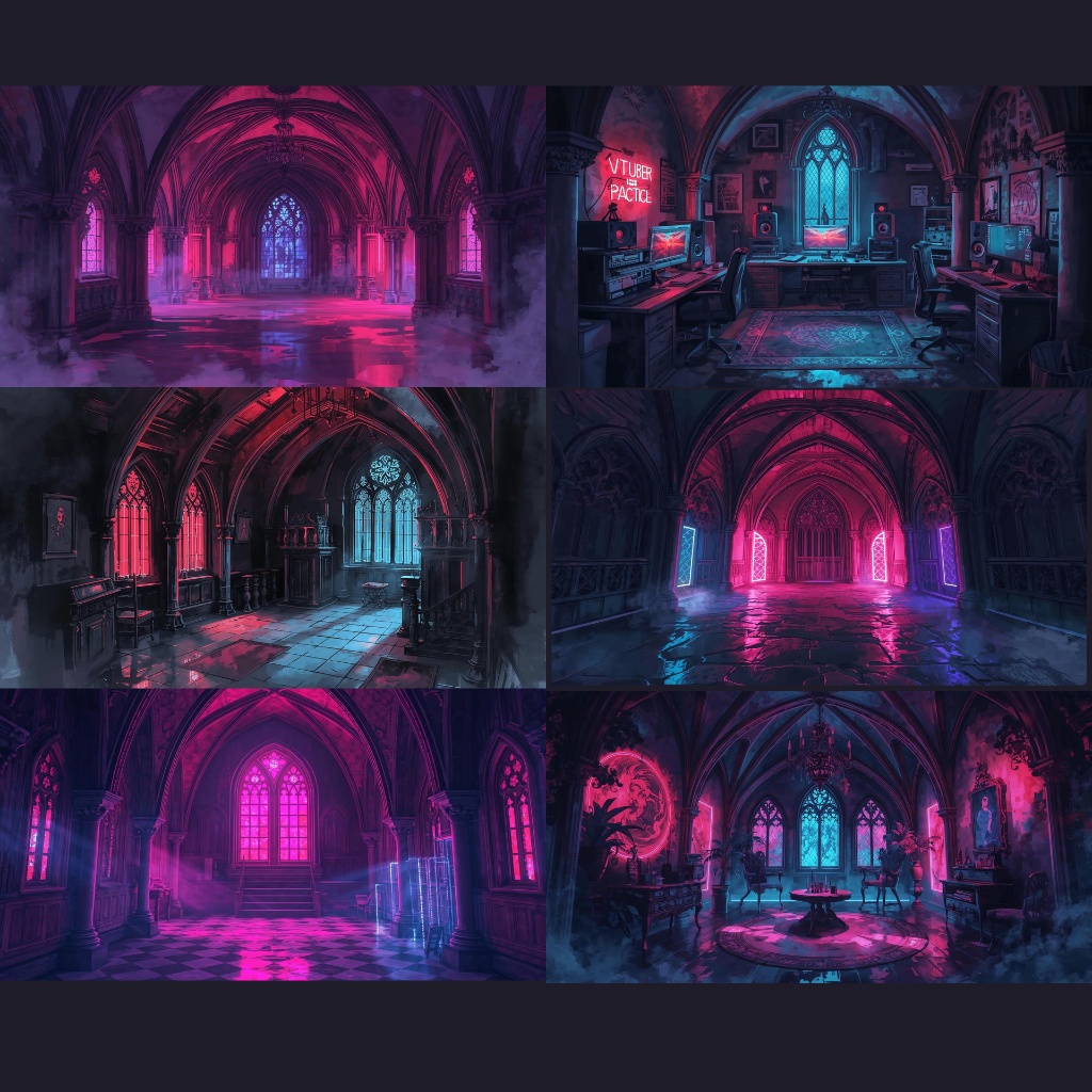 【期間限定無料配布!】ネオンゴシックな背景集