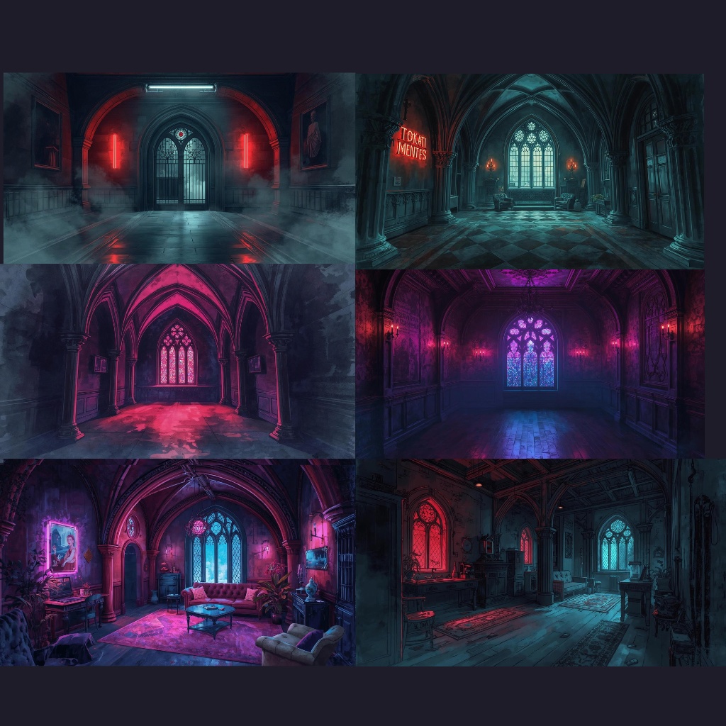 【期間限定無料配布!】ネオンゴシックな背景集