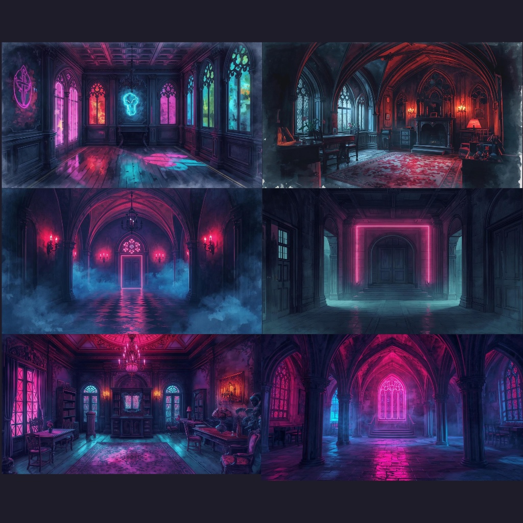 【期間限定無料配布!】ネオンゴシックな背景集