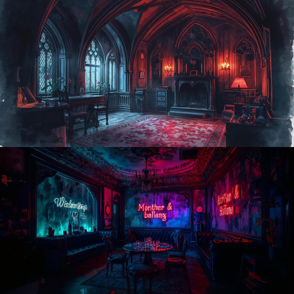 【期間限定無料配布!】ネオンゴシックな背景集