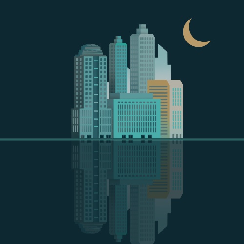 夜のレコード棚 | Coastal Ambient デジタルステッカー Vol.1