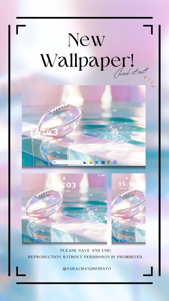 きらちゅる部活動イメージ壁紙①【SARA印字なし】