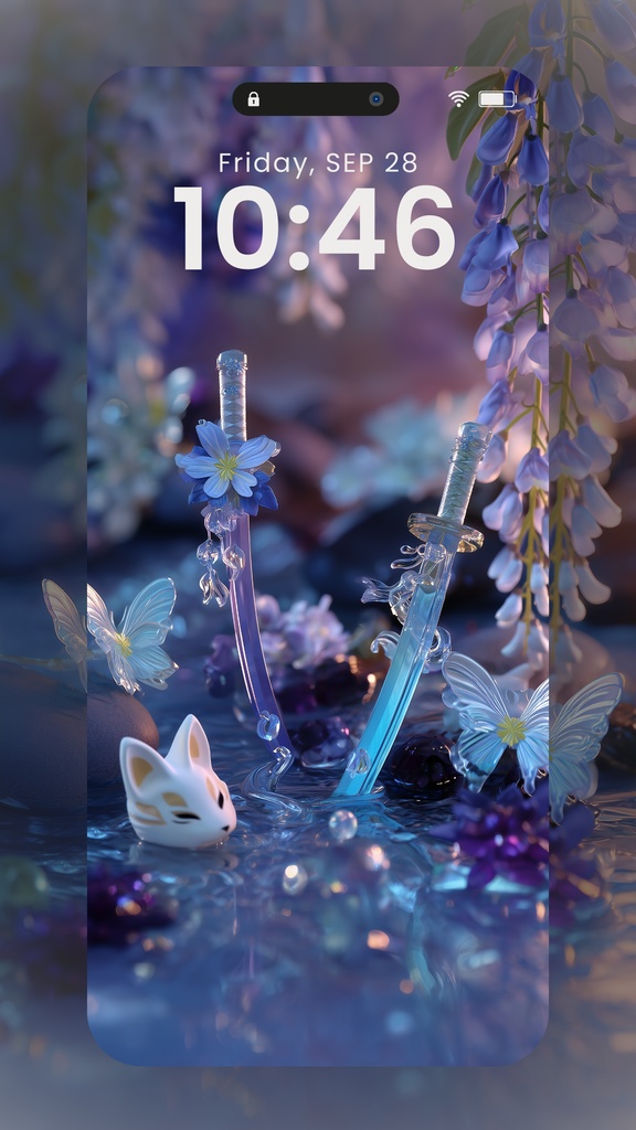 和彩きらちゅる壁紙 - 鬼滅の世界を感じるモチーフコレクション2 6枚