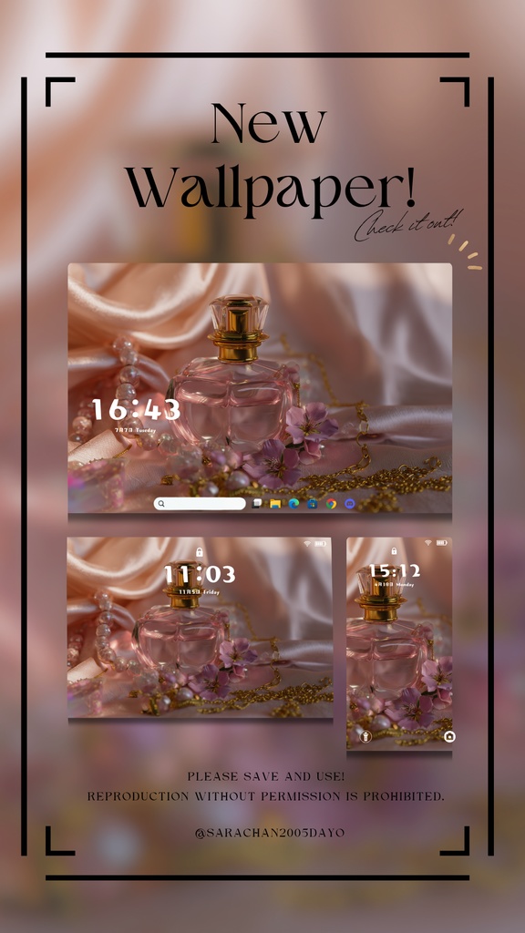 パソコン用壁紙 パステルピンク系25枚以上