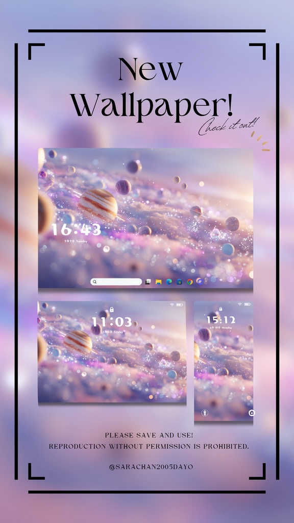 パソコン用壁紙 パステルピンク系25枚以上