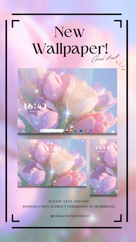 パソコン用壁紙 パステルピンク系25枚以上