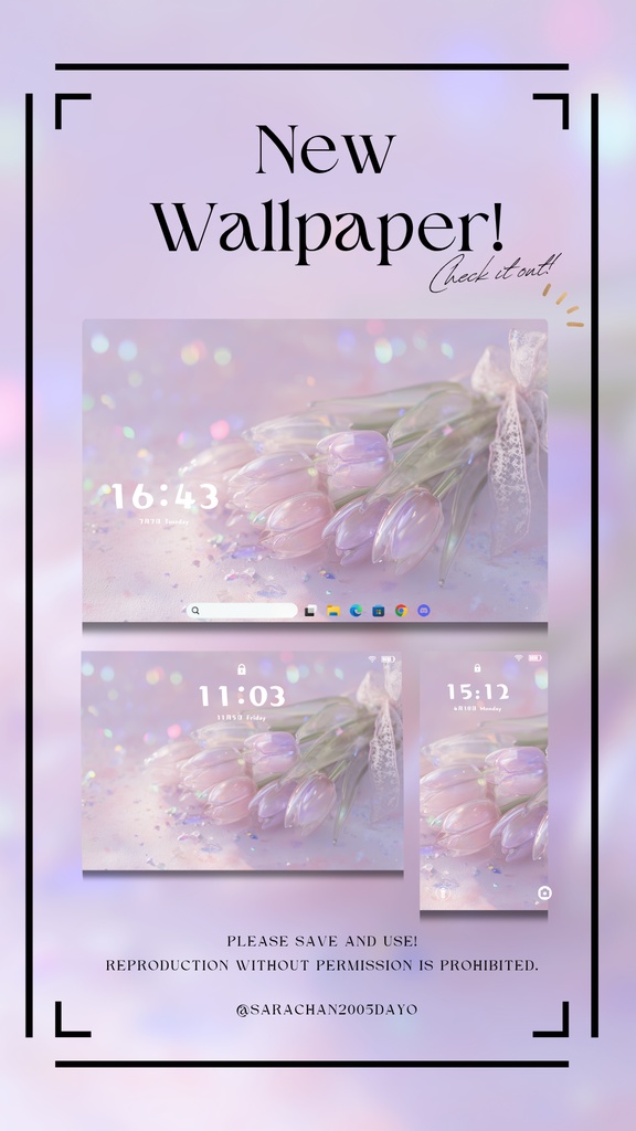 パソコン用壁紙 パステルピンク系25枚以上