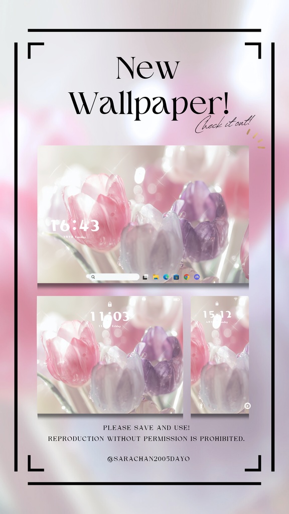 パソコン用壁紙 パステルピンク系25枚以上