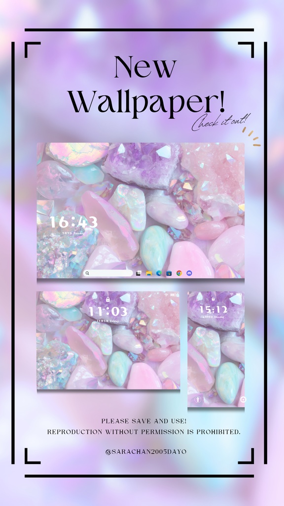 パソコン用壁紙 パステルピンク系25枚以上