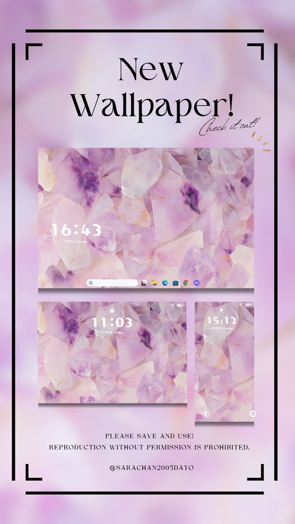 パソコン用壁紙 パステルピンク系25枚以上