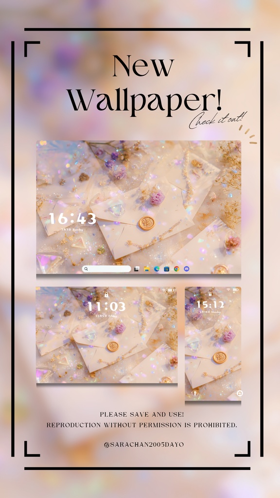 パソコン用壁紙 パステルピンク系25枚以上