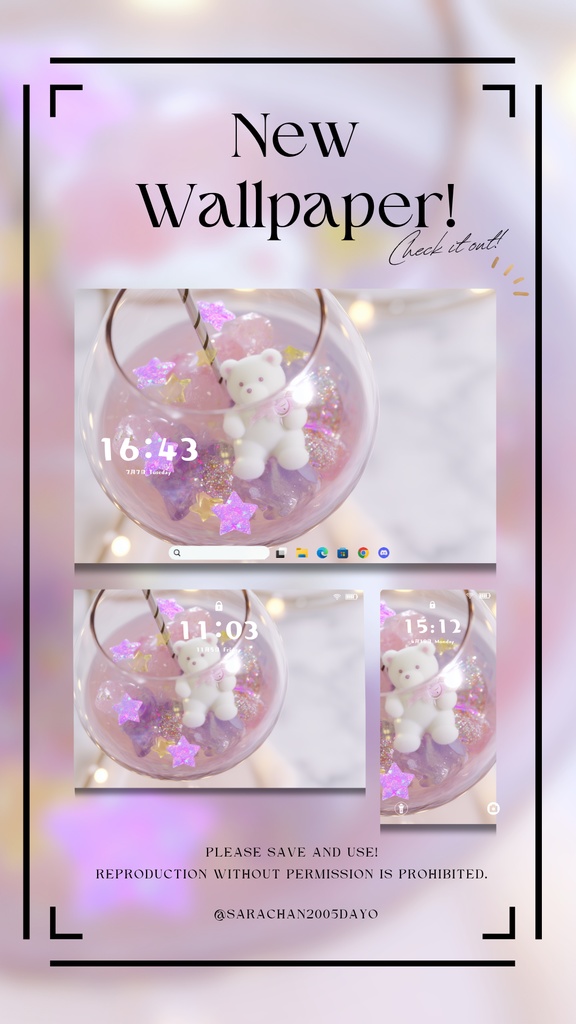 パソコン用壁紙 パステルピンク系25枚以上