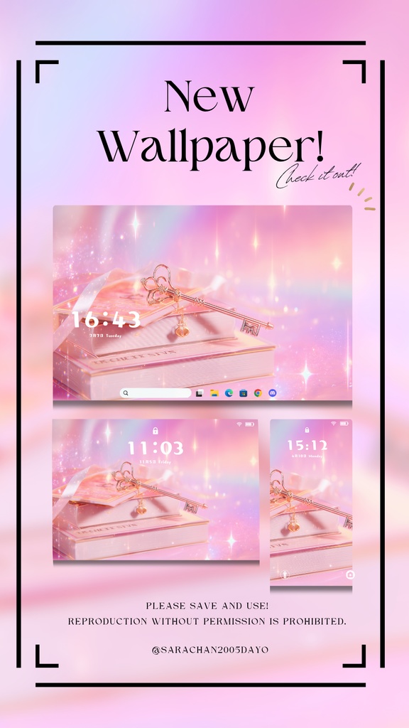 パソコン用壁紙 しっかりピンク系統15枚以上