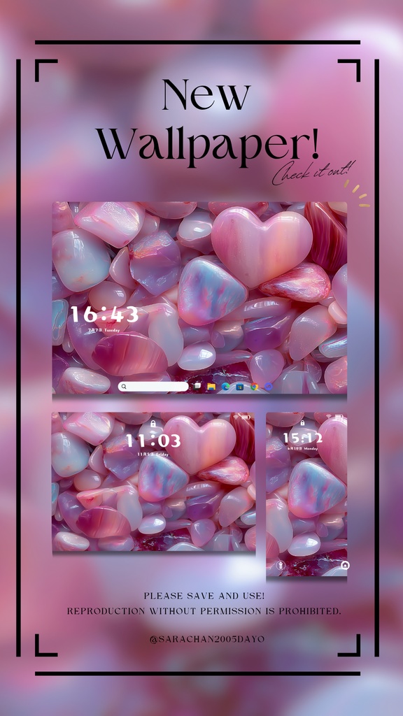 パソコン用壁紙 しっかりピンク系統15枚以上