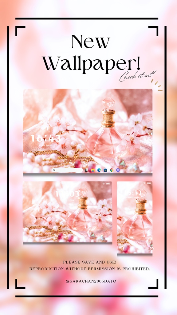 パソコン用壁紙 しっかりピンク系統15枚以上