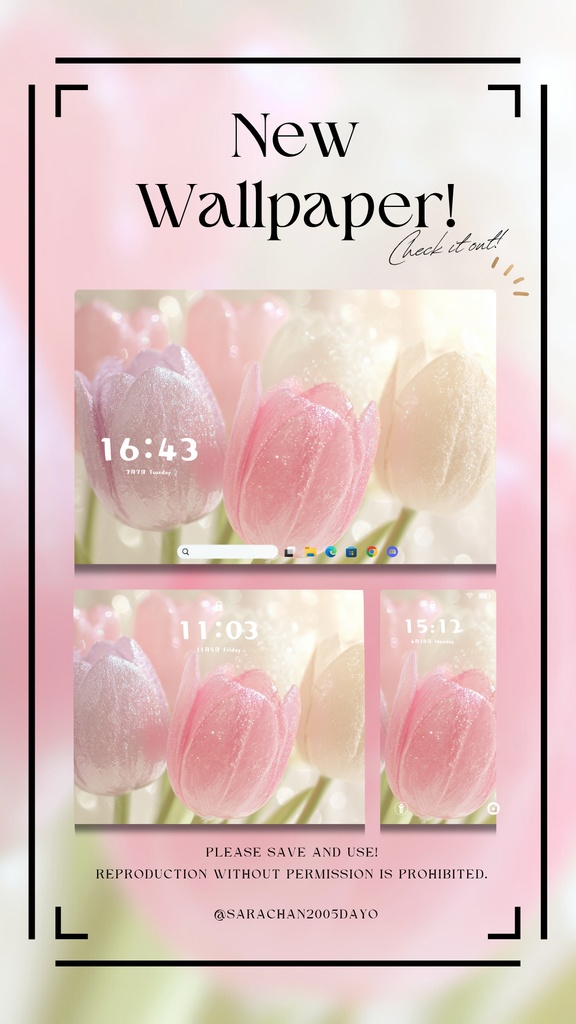 パソコン用壁紙 しっかりピンク系統15枚以上