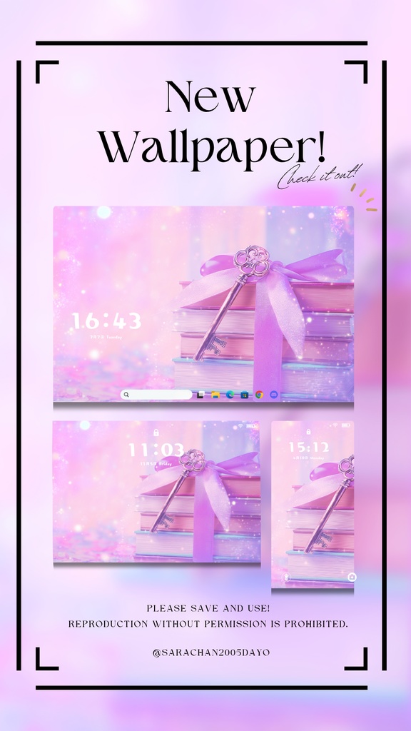 パソコン用壁紙 しっかりピンク系統15枚以上