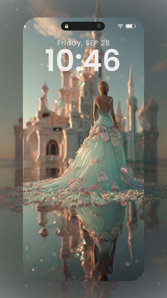 プリンセスのうしろ姿スマホ壁紙13枚(SARAサインなし)