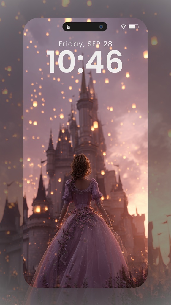 プリンセスのうしろ姿スマホ壁紙13枚(SARAサインなし)