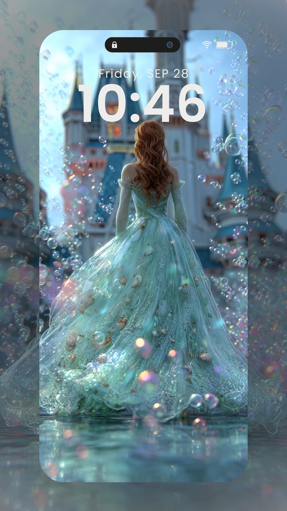 プリンセスのうしろ姿スマホ壁紙13枚(SARAサインなし)