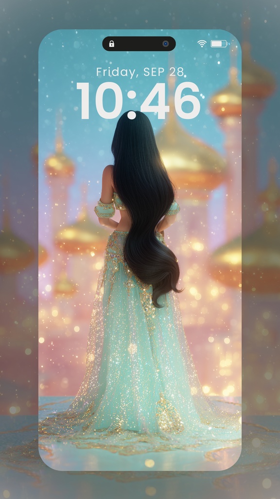 プリンセスのうしろ姿スマホ壁紙13枚(SARAサインなし)