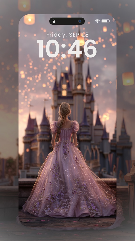 プリンセスのうしろ姿スマホ壁紙13枚(SARAサインなし)