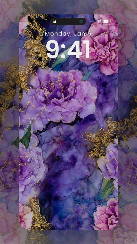 紫色系統の壁紙②(SARAサインありなしミックス)14枚