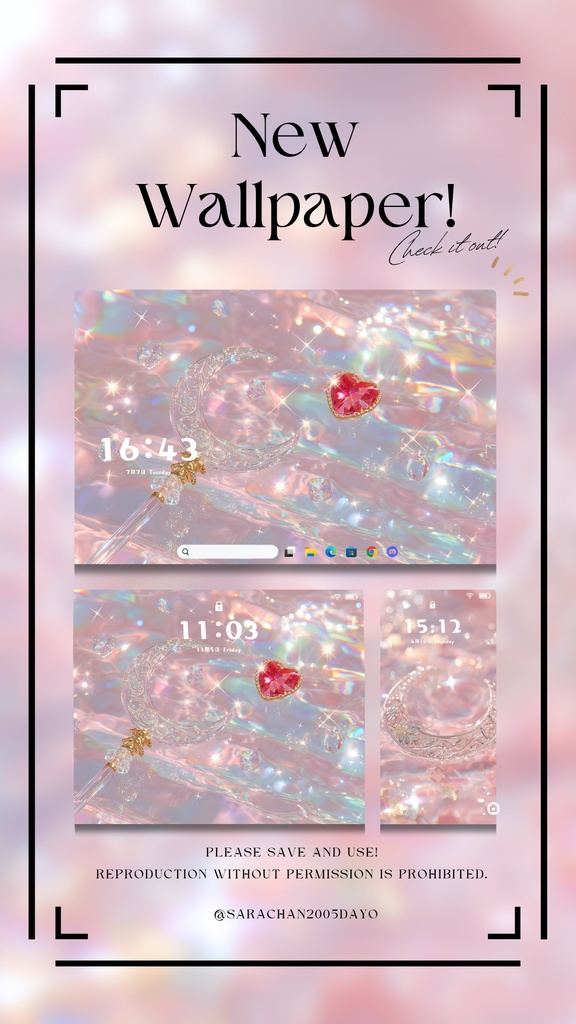 パソコン・タブレット用ピンク系統壁紙 9枚