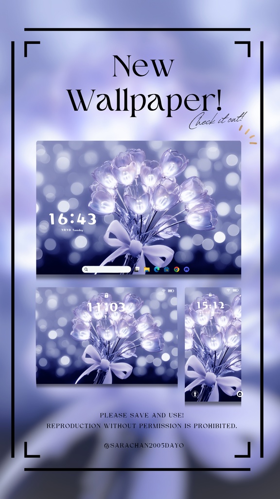 パソコン・タブレット用紫系統壁紙30枚