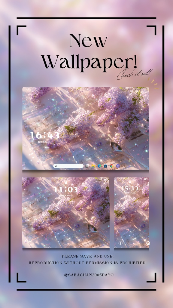 パソコン・タブレット用紫系統壁紙30枚