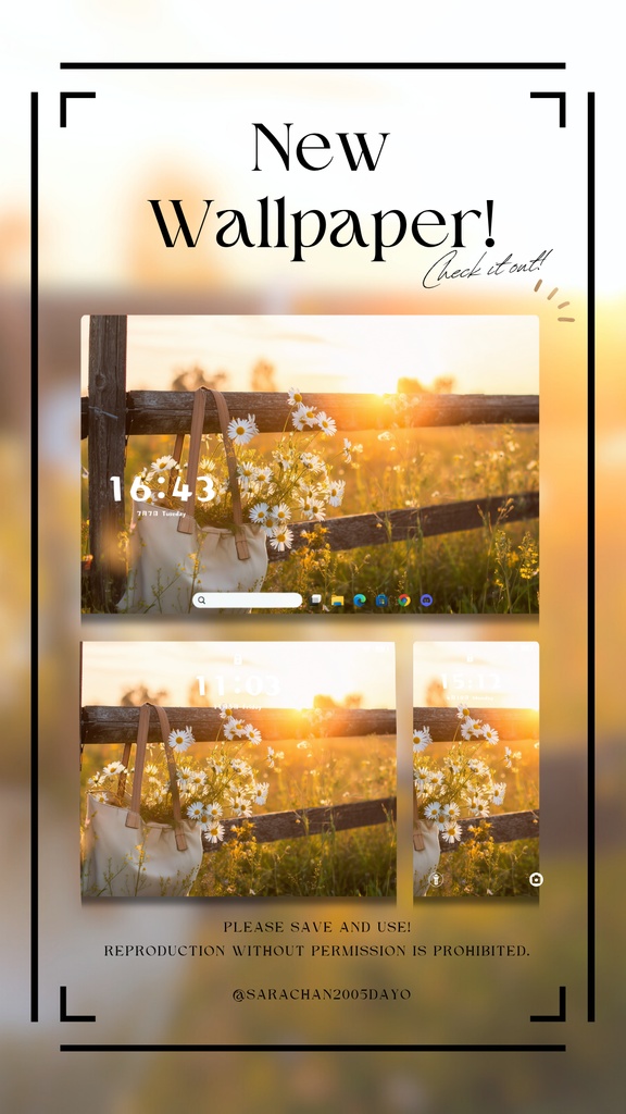 パソコン・タブレット用黄色系統壁紙15枚