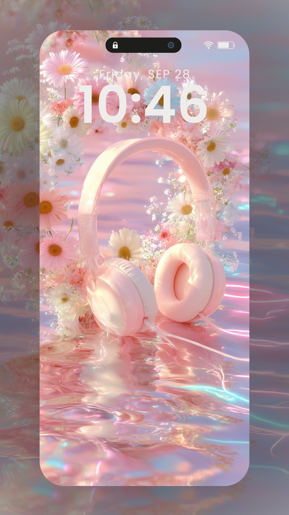 ピンク系統の壁紙(SARAサインなし)10枚