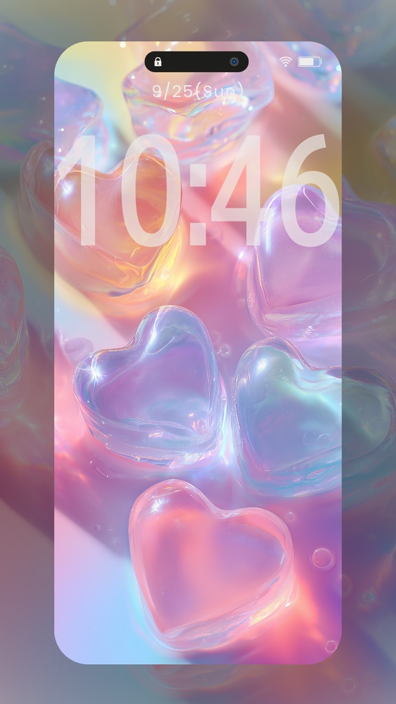 指先で触れたくなるような淡い光の粒イメージの壁紙(SARAサインなし10枚)