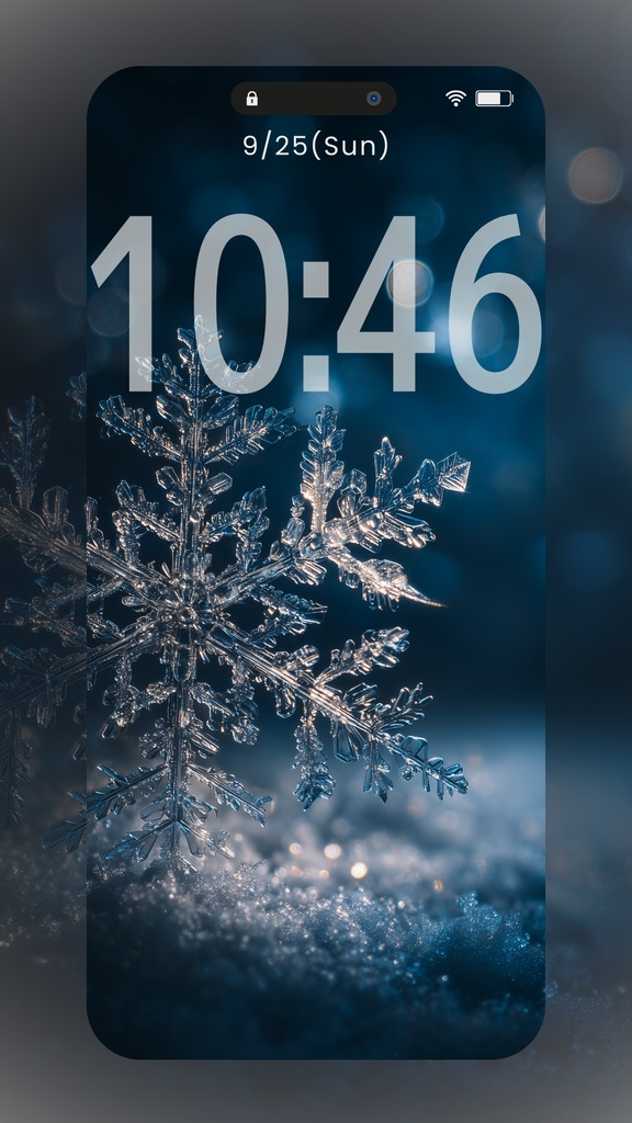 雪の結晶の壁紙(SARAサインなし)9枚