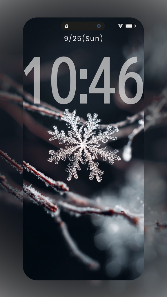 雪の結晶の壁紙(SARAサインなし)9枚