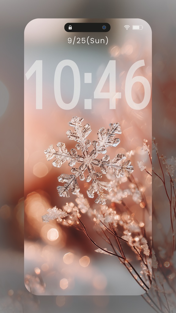 雪の結晶の壁紙(SARAサインなし)9枚