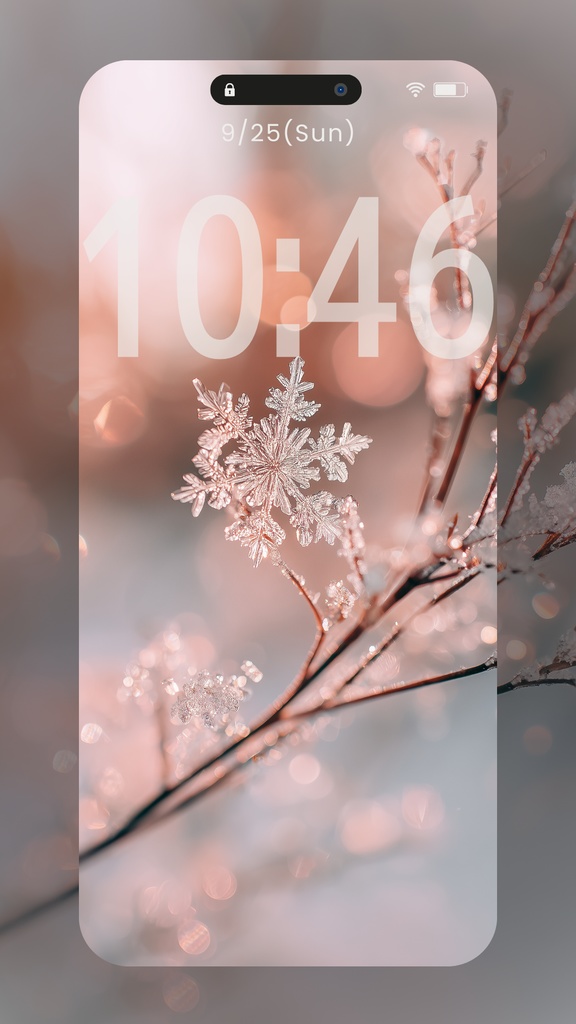 雪の結晶の壁紙(SARAサインなし)9枚