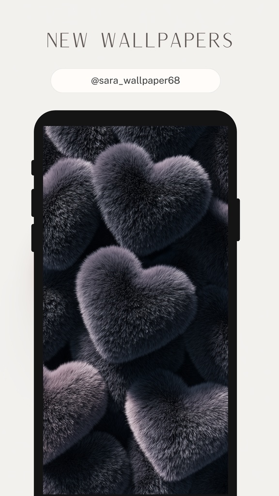 ふわふわハートの壁紙(SARAサインなし)12枚