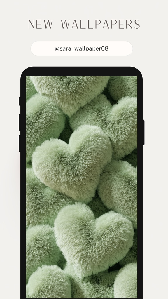 ふわふわハートの壁紙（SARAサインなし）12枚