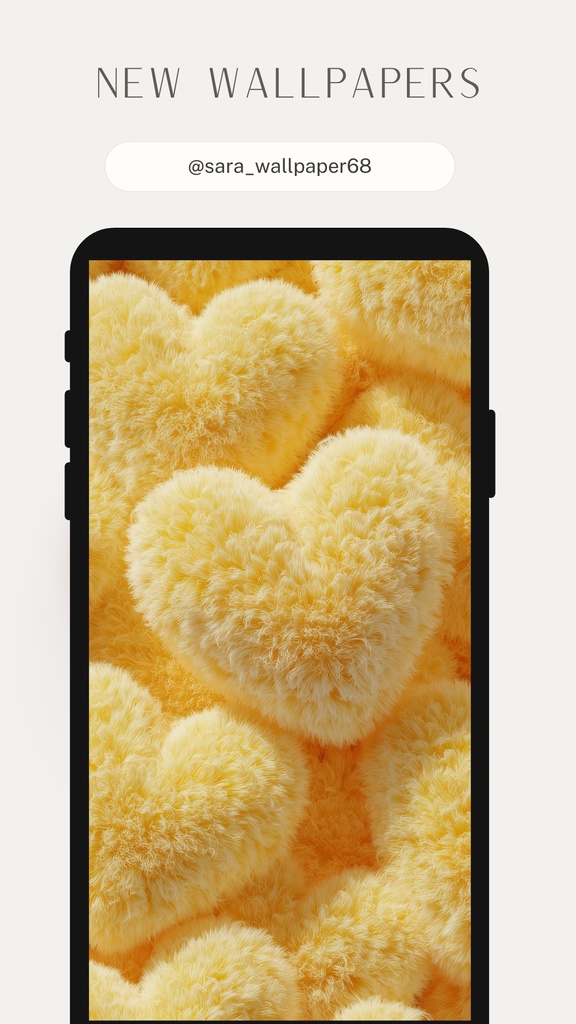 ふわふわハートの壁紙(SARAサインなし)12枚