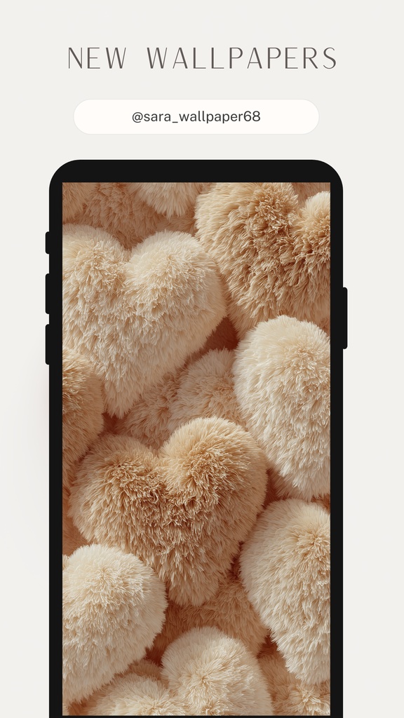 ふわふわハートの壁紙(SARAサインなし)12枚